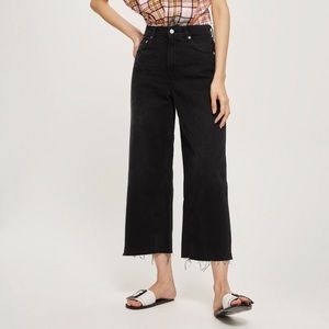 Topshop Cropped Wide Leg Jeans